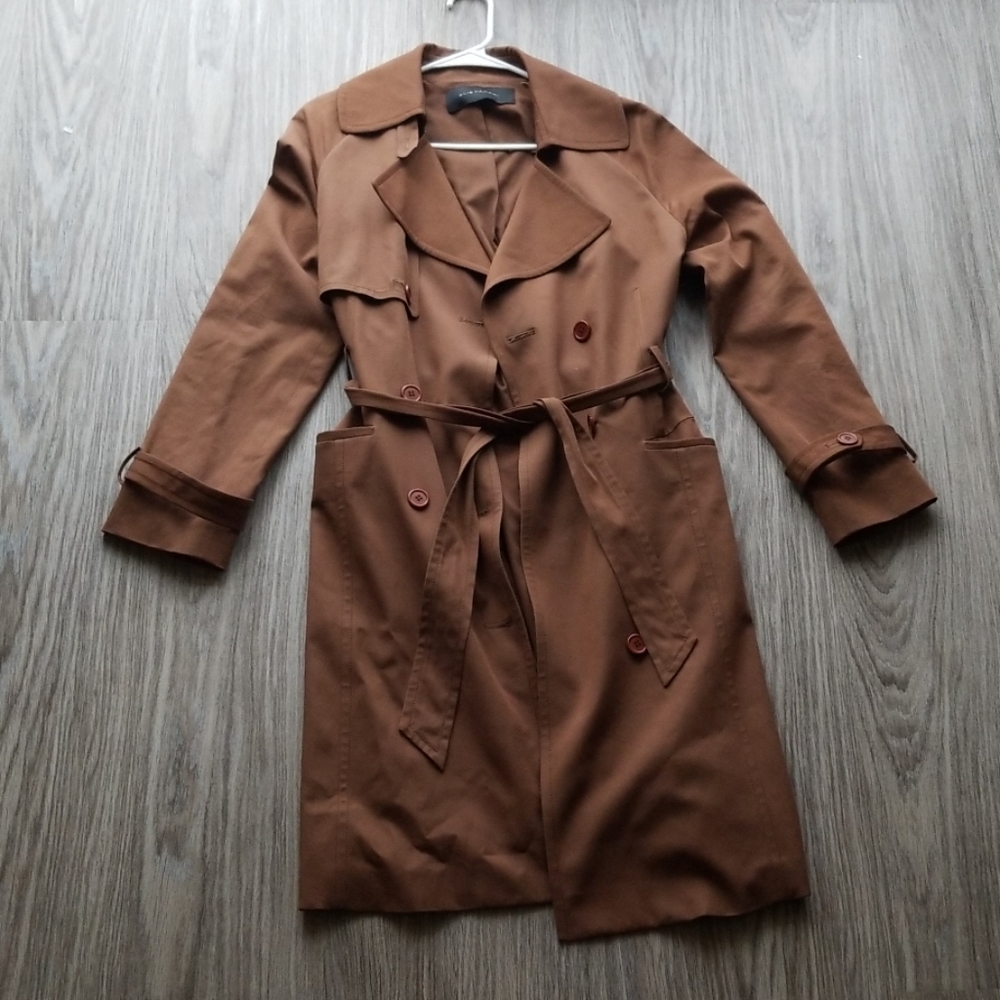 Ellie Tahari Reddish Brown Trench Coat